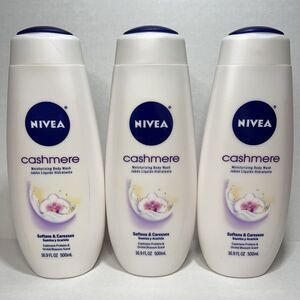 3 NIVEA Cashmere Body Wash Orchid Blossom Scent Cashmere Proteins 16.9 fl oz